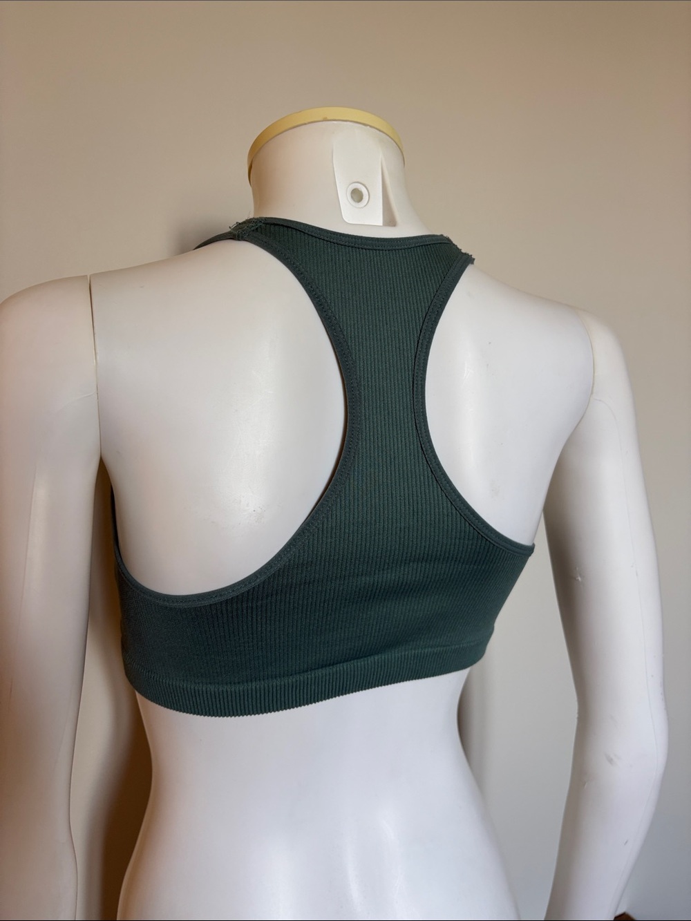 Lively Ribbed Racerback Sports Bra - Forest Green Large . - Picture 3 of 7